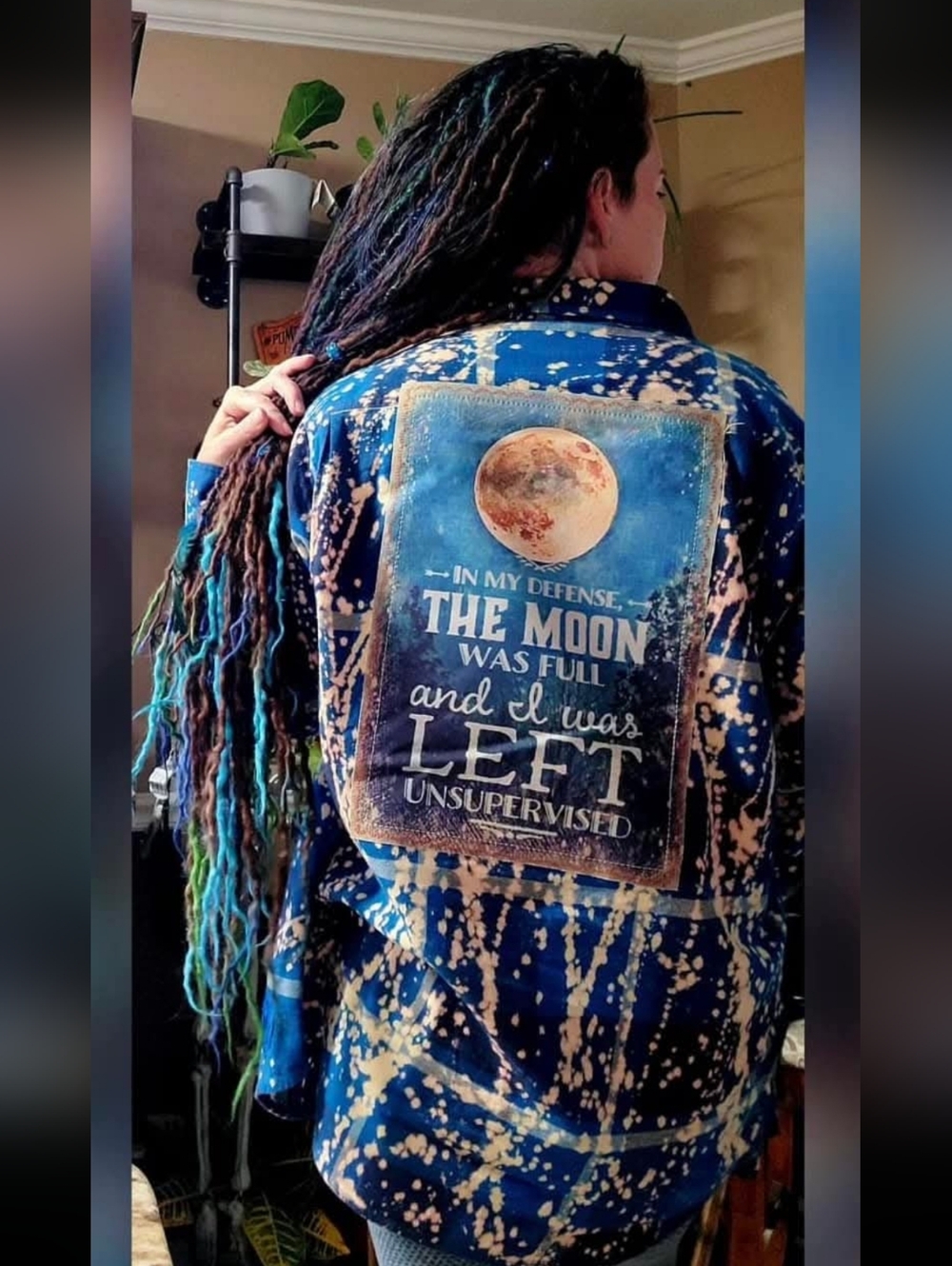 Angry Minnow Clothing Co Moon Bleached Flannel Upcycled Unisex